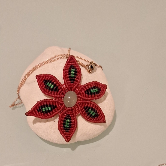 Handcrafted Floral Pendant Necklace - Picture 1 of 6